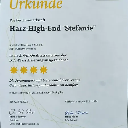 Harz High End Stefanie 4 Sterne Dtv *
